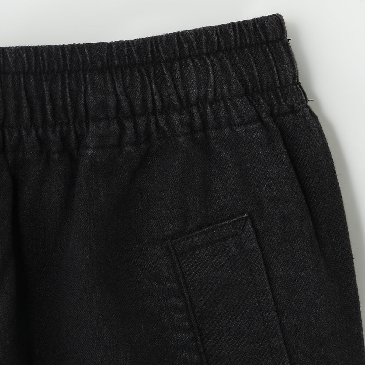 LINEN COTTON TWILL TROUSERS