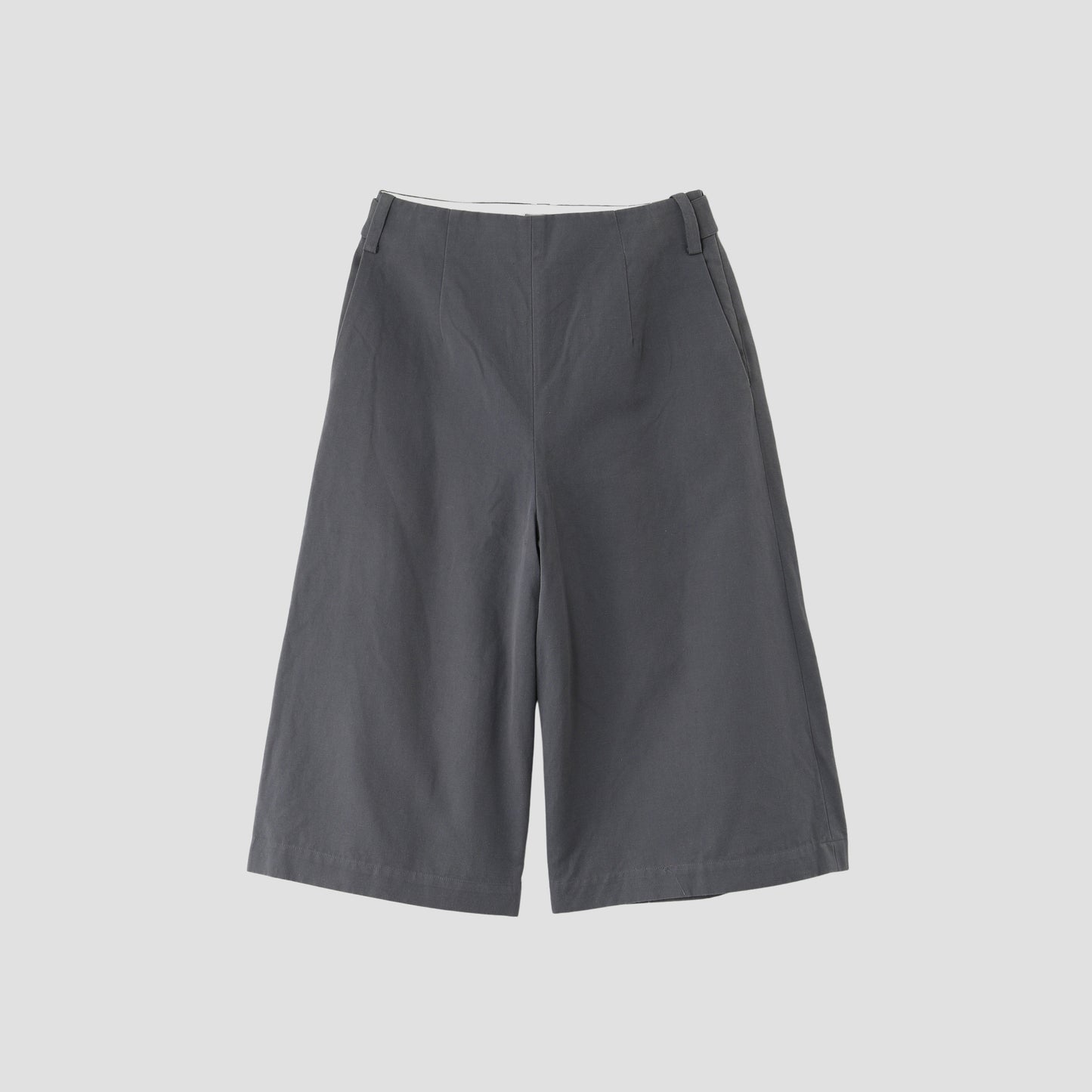 COTTON LINEN CANVAS TROUSERS