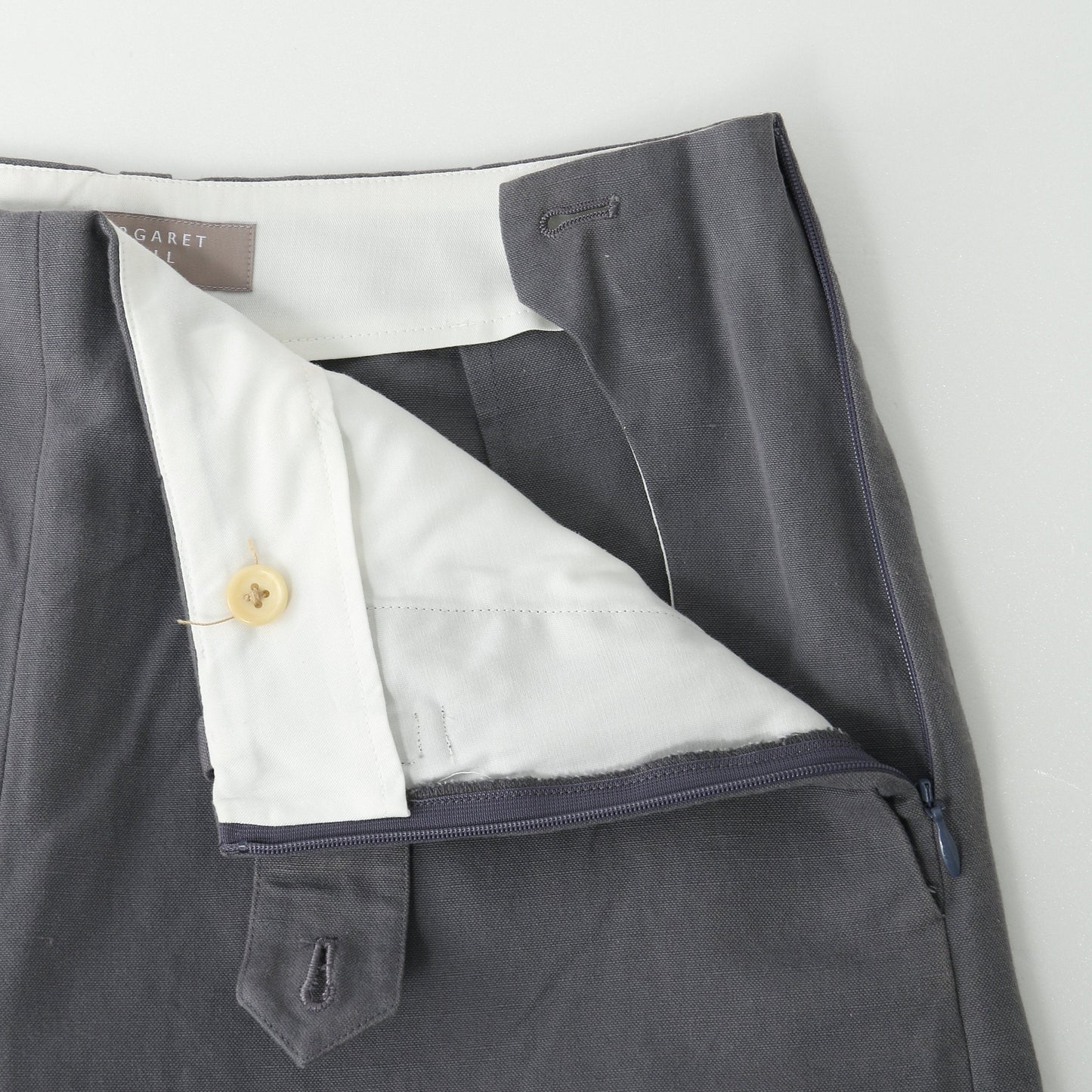 COTTON LINEN CANVAS TROUSERS