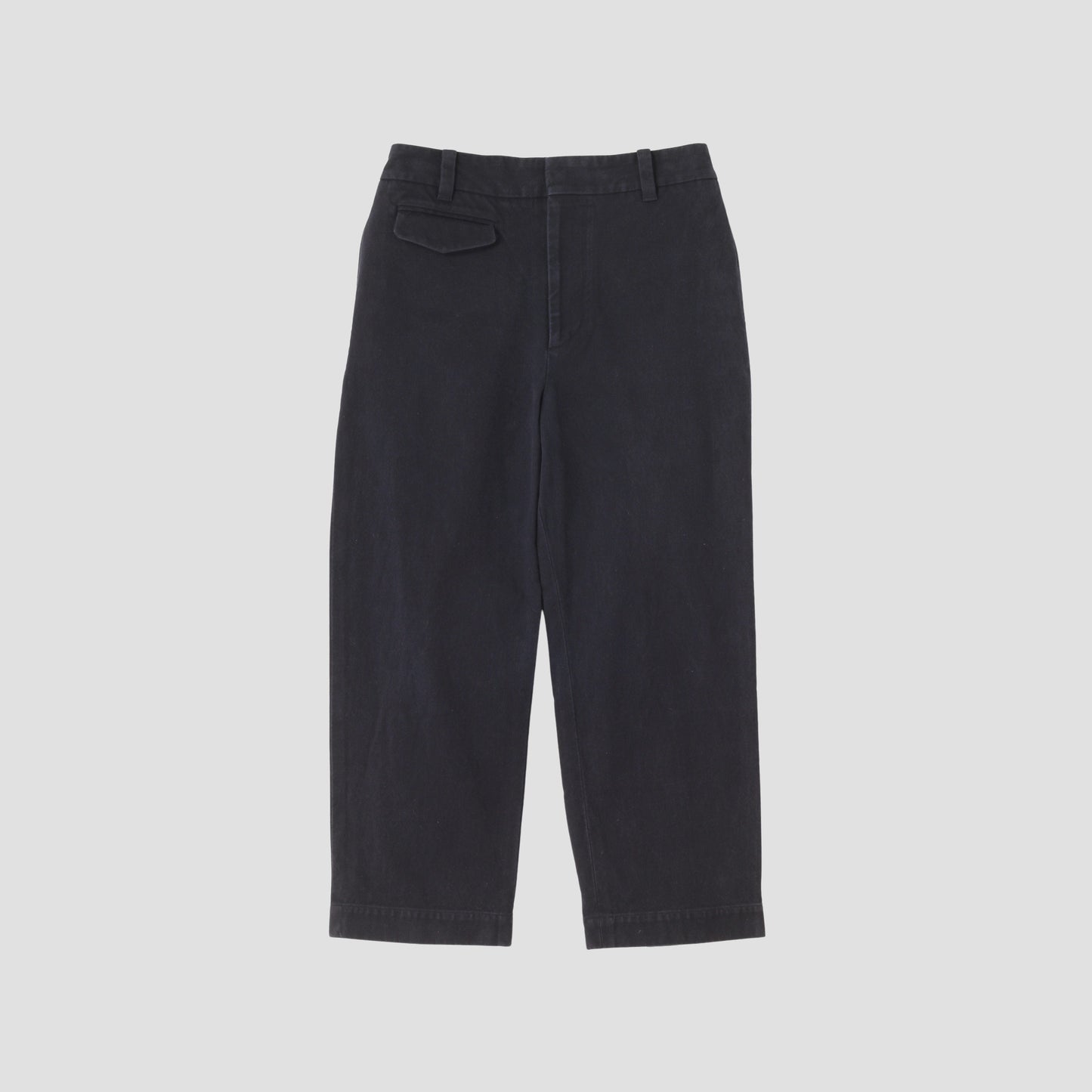WASHED COTTON TWILL TROUSERS