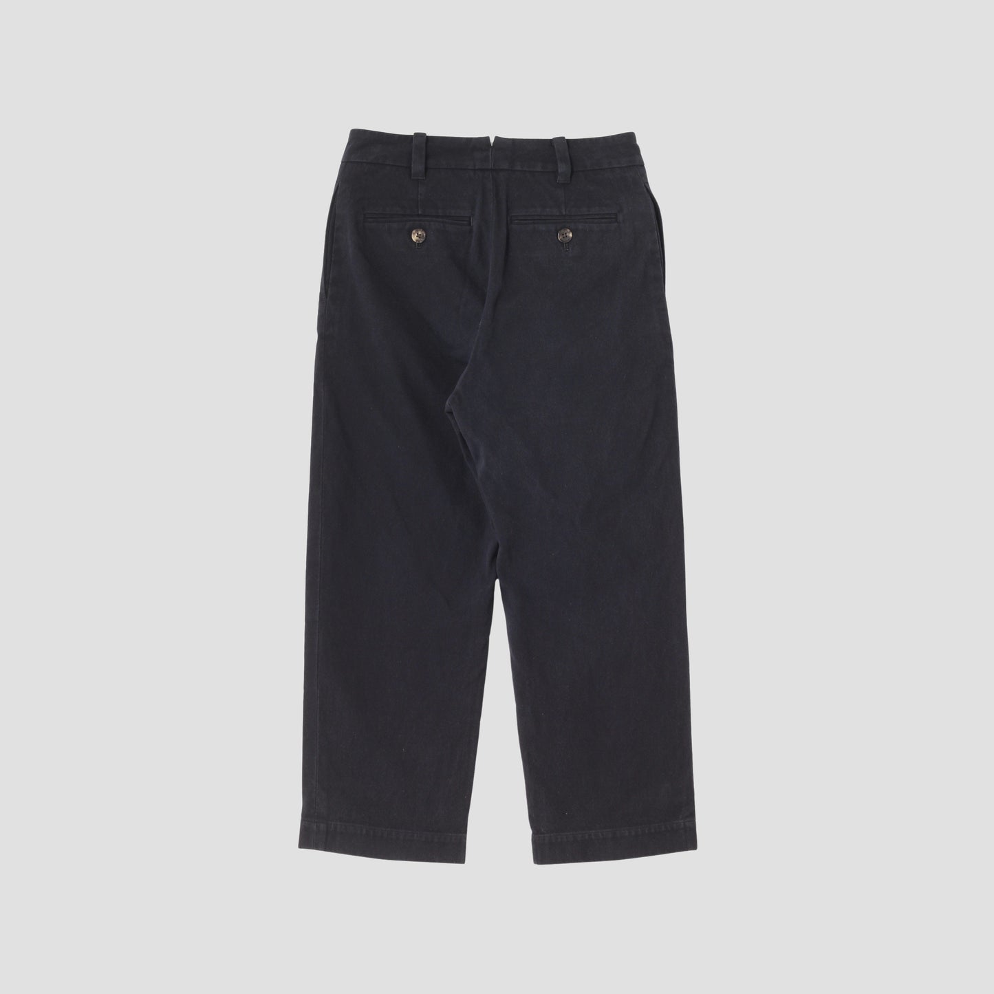 WASHED COTTON TWILL TROUSERS