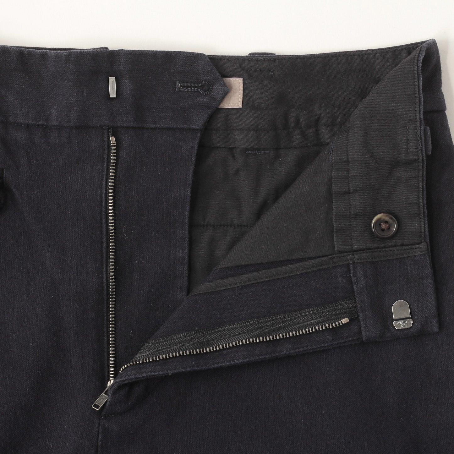 WASHED COTTON TWILL TROUSERS