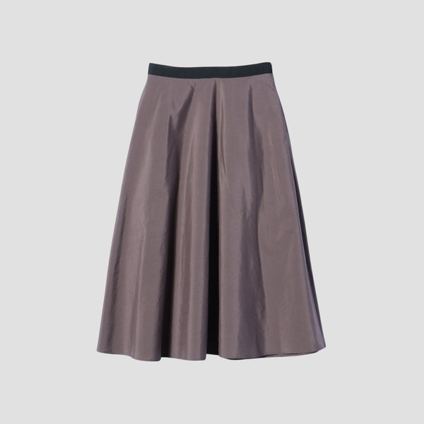 SILK COTTON POPLIN SKIRT