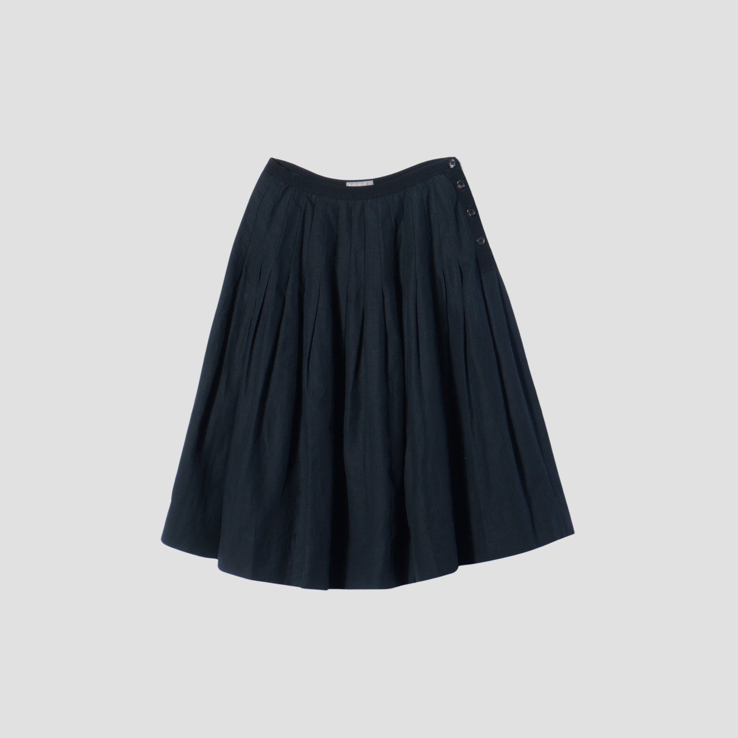 DENSE FINE LINEN POPLIN SKIRT