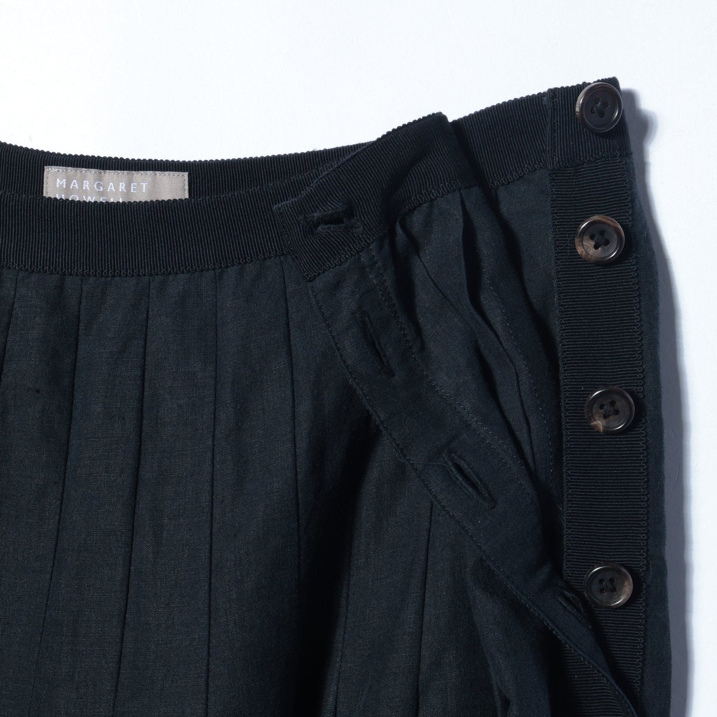 DENSE FINE LINEN POPLIN SKIRT