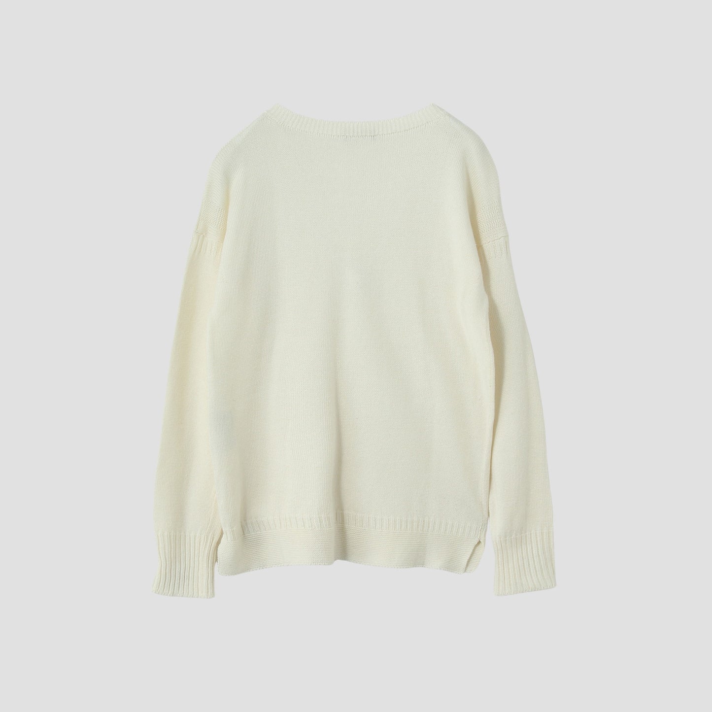 V NECK GUERNSEY KNIT