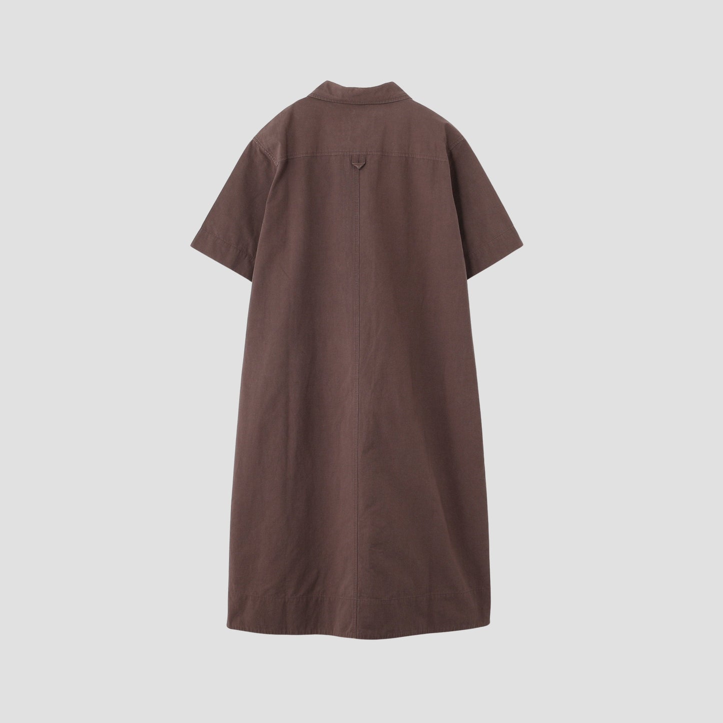 COTTON LINEN PLAIN WEAVE DRESS