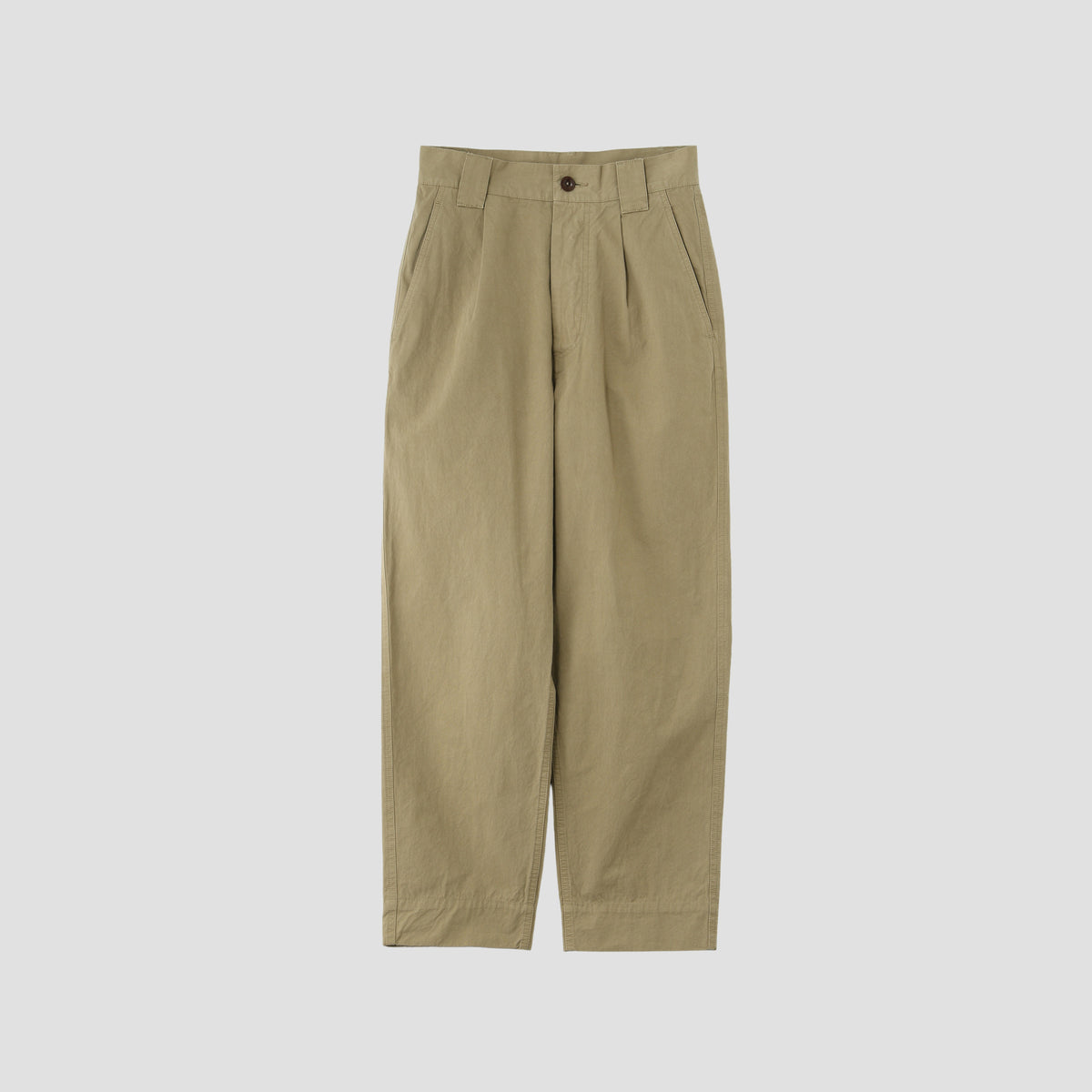 GARMENT DYE COTTON PLAINWEAVE TROUSERS