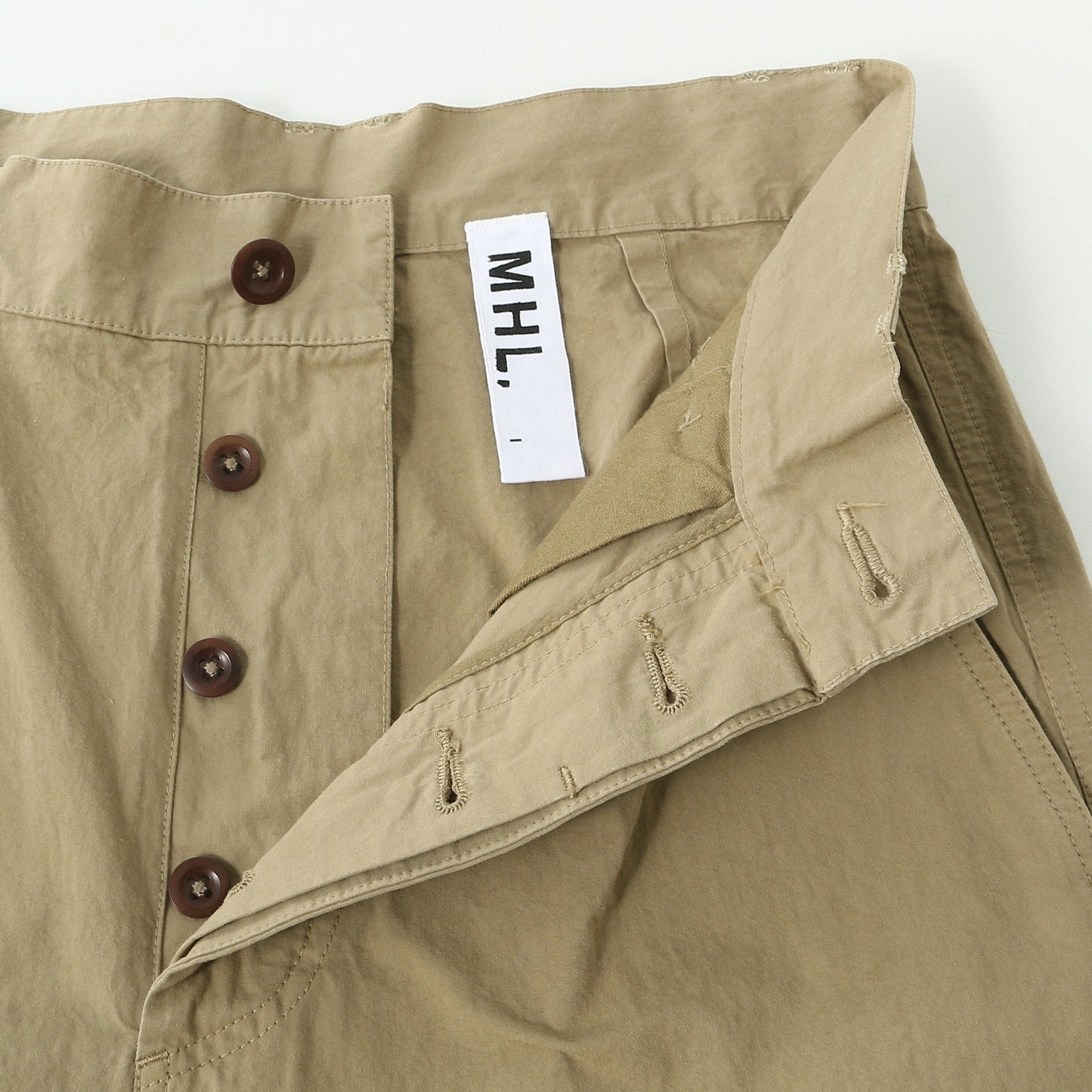 GARMENT DYE COTTON PLAINWEAVE TROUSERS