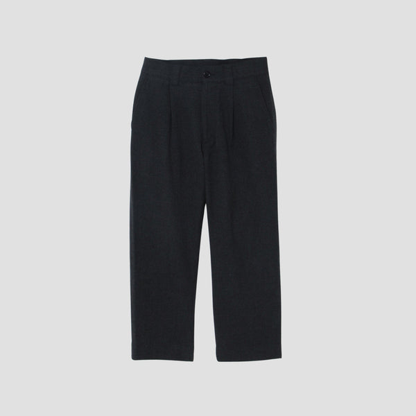 BRUSHED WOOL COTTON TWILL TROUSERS