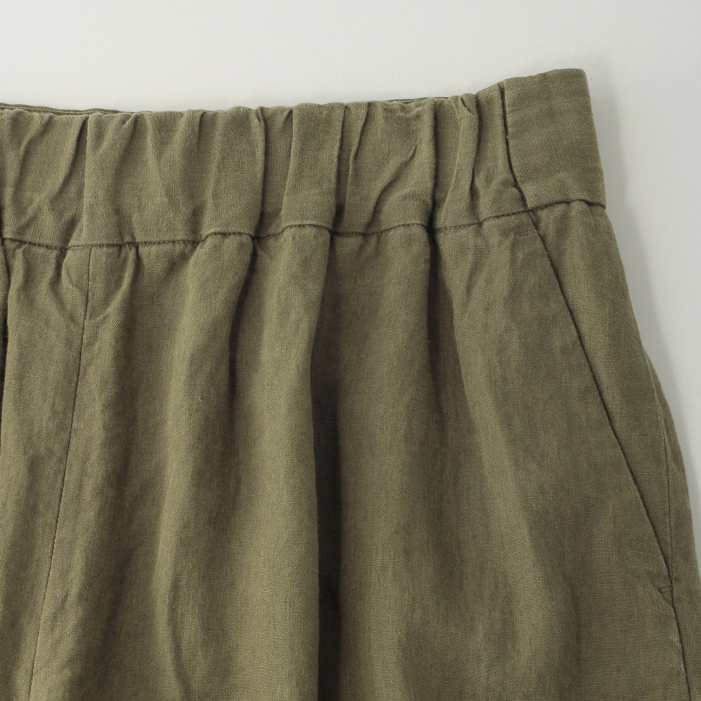 COATED LINEN PLAINWEAVE TROUSERS