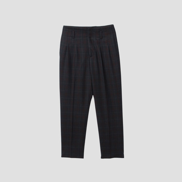 PLAID WOOL TROUSERS