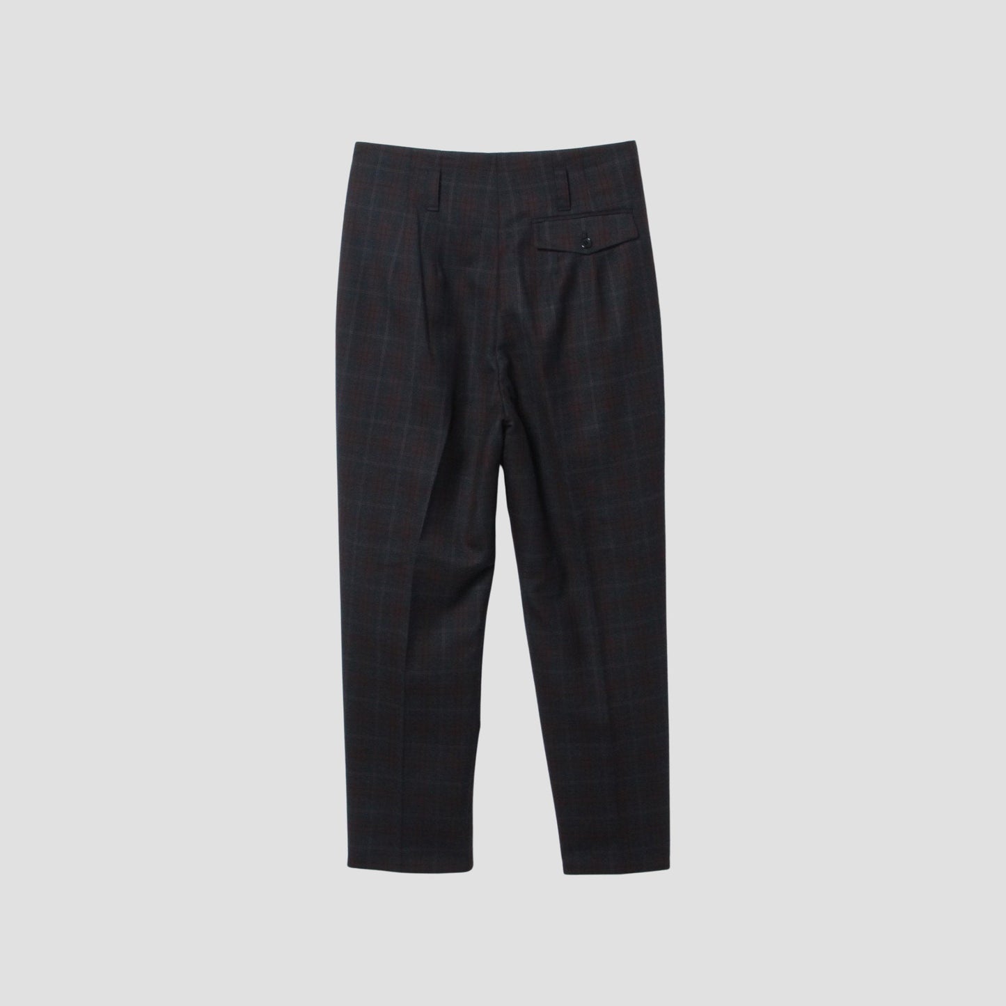 PLAID WOOL TROUSERS