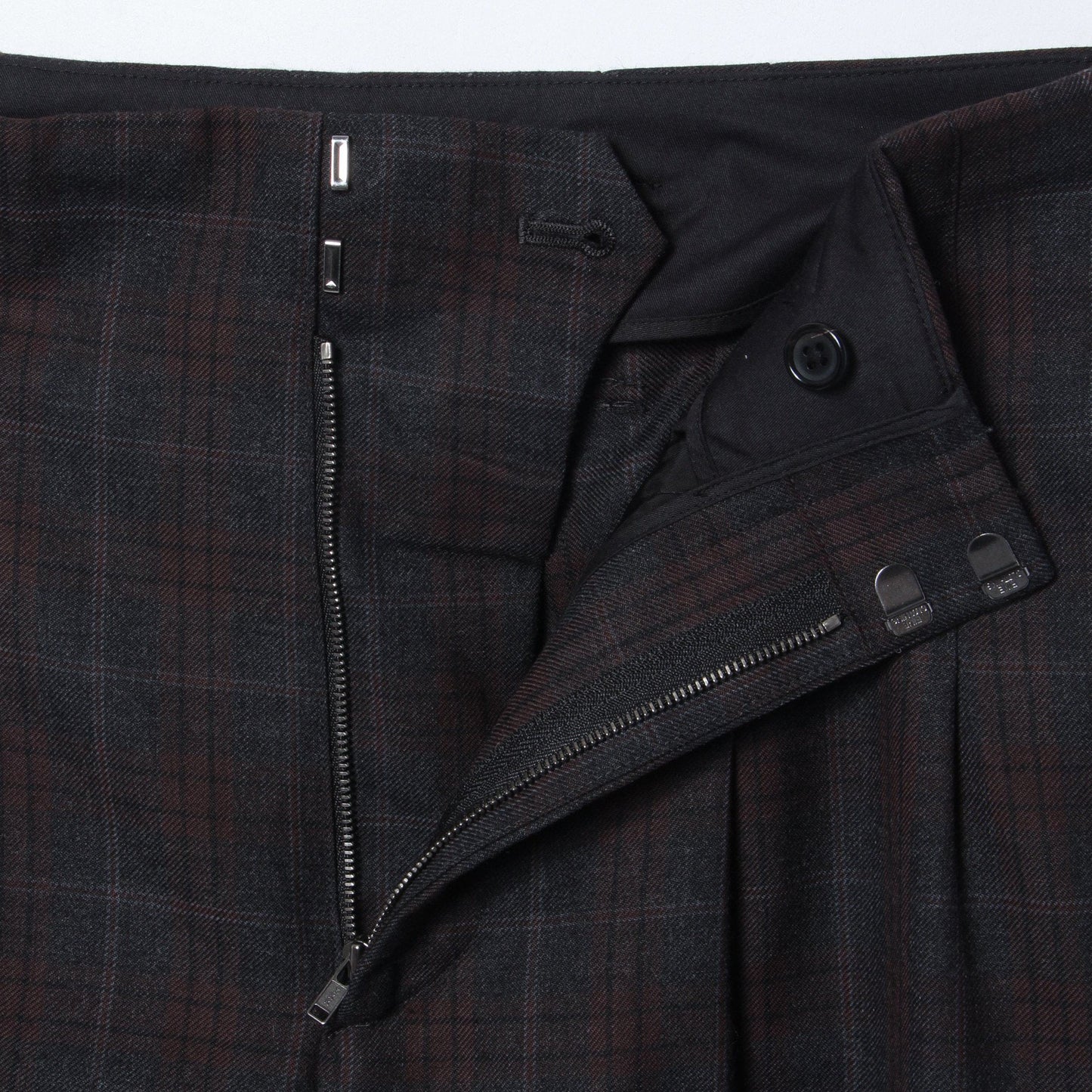 PLAID WOOL TROUSERS