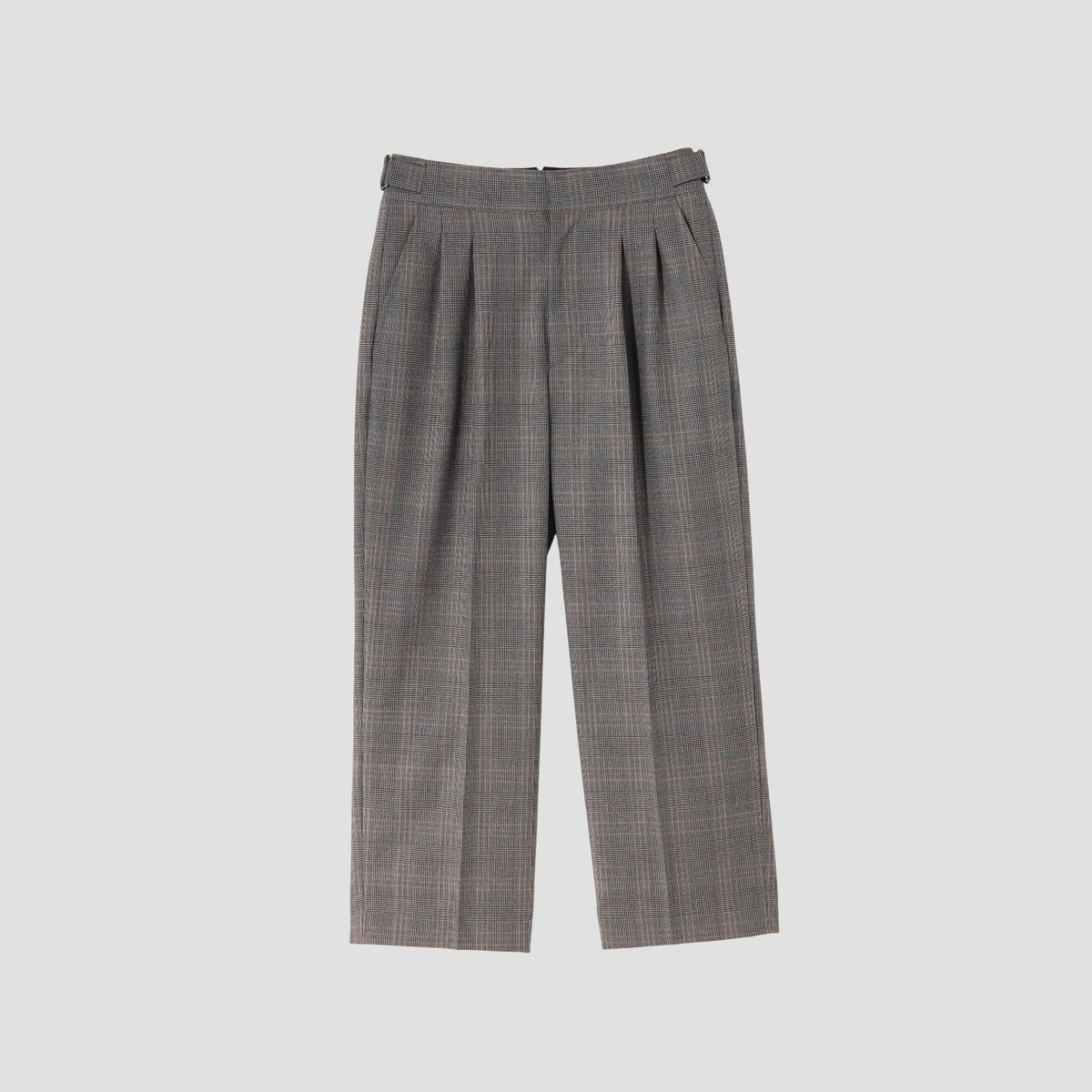 OVERCHECK WOOL TROUSERS