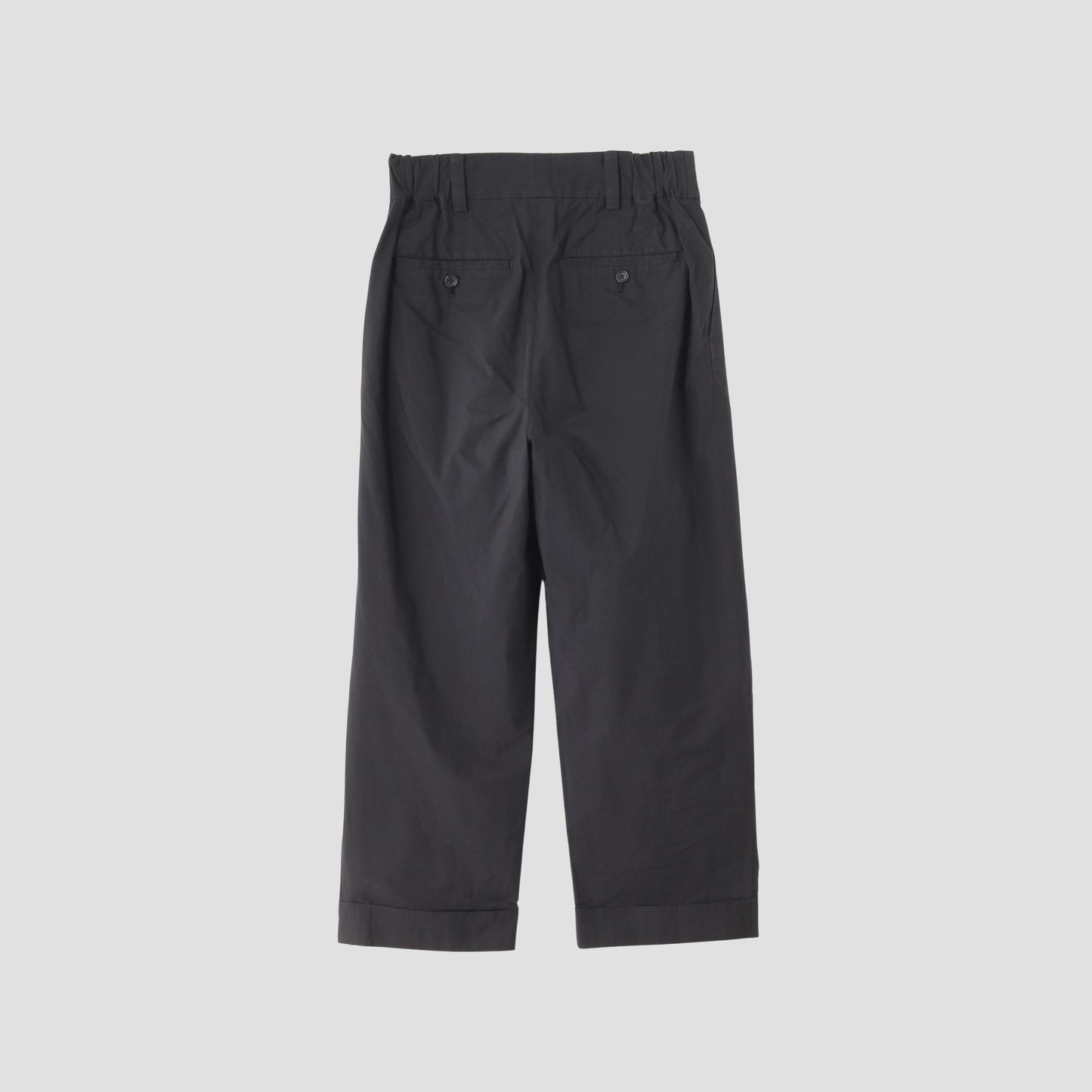 MATT COTTON SILK POPLIN TROUSERS