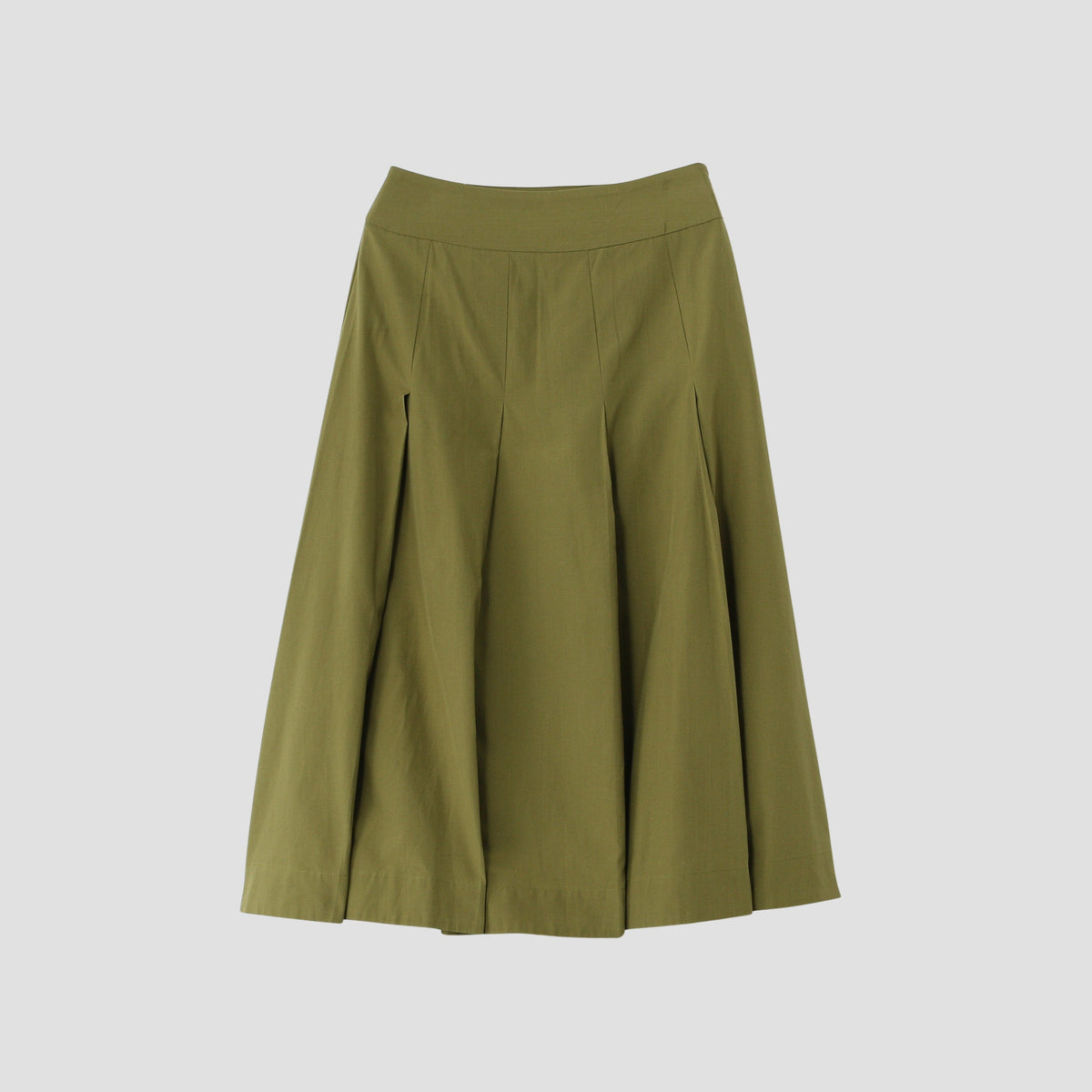 SILK COTTON POPLIN SKIRT