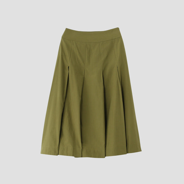 SILK COTTON POPLIN SKIRT
