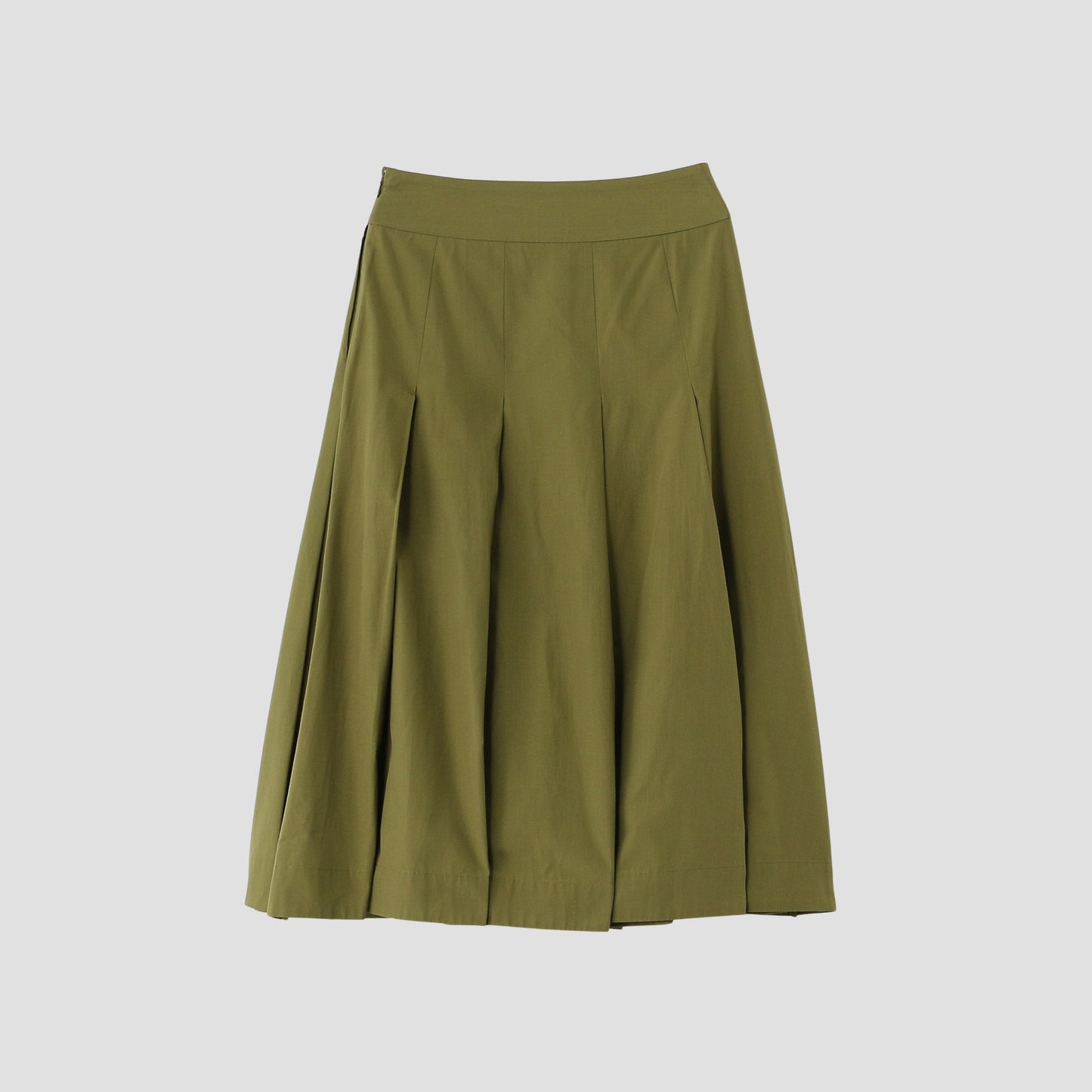 SILK COTTON POPLIN SKIRT