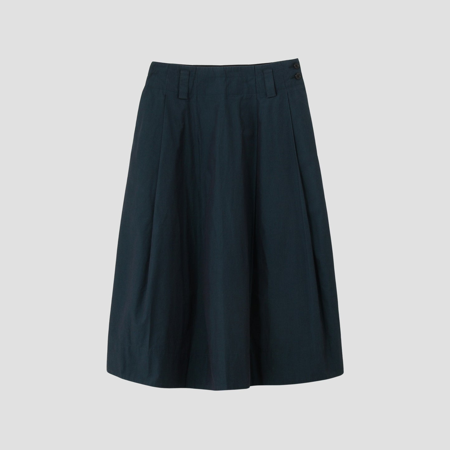 YARN DYED COTTON POPLIN SKIRT