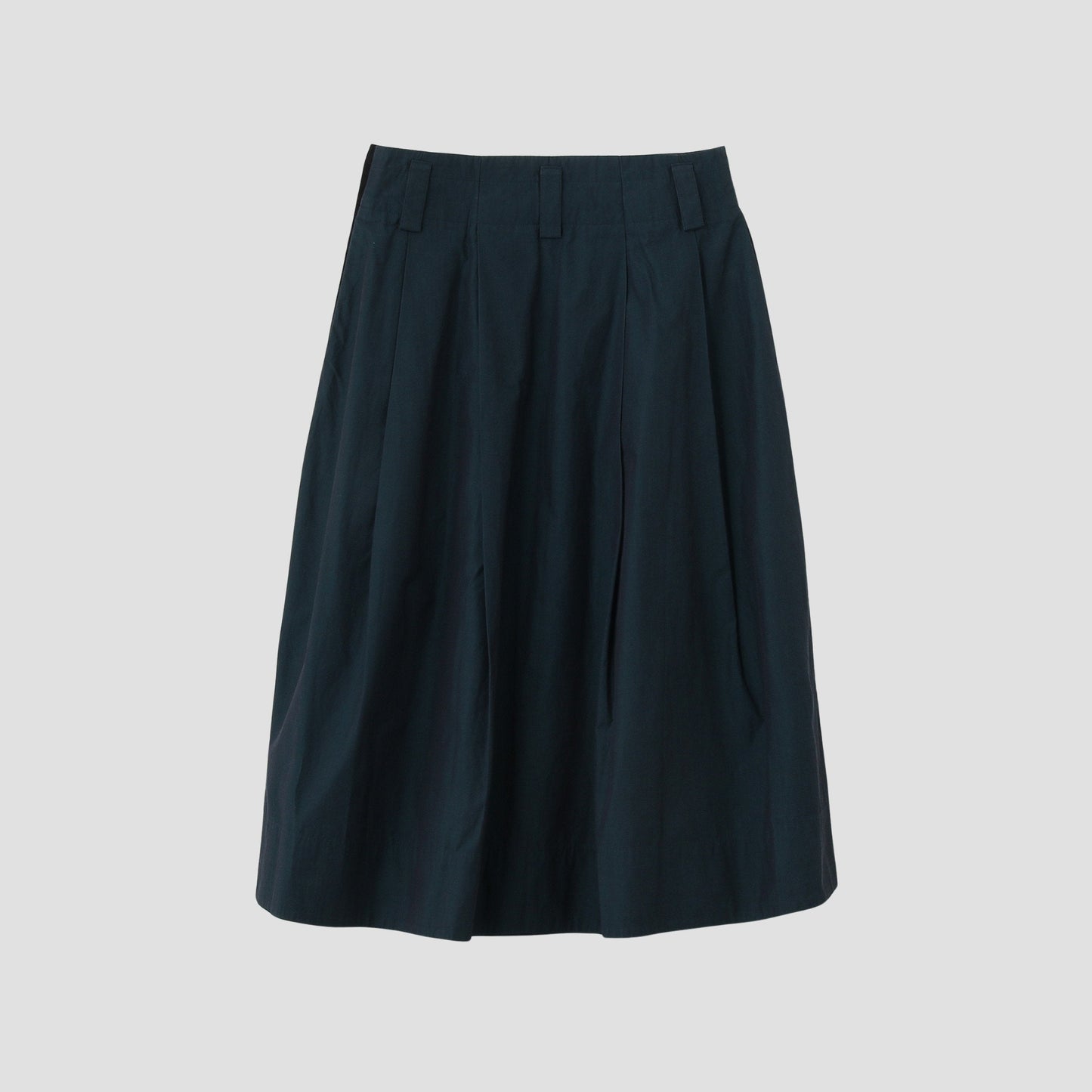 YARN DYED COTTON POPLIN SKIRT