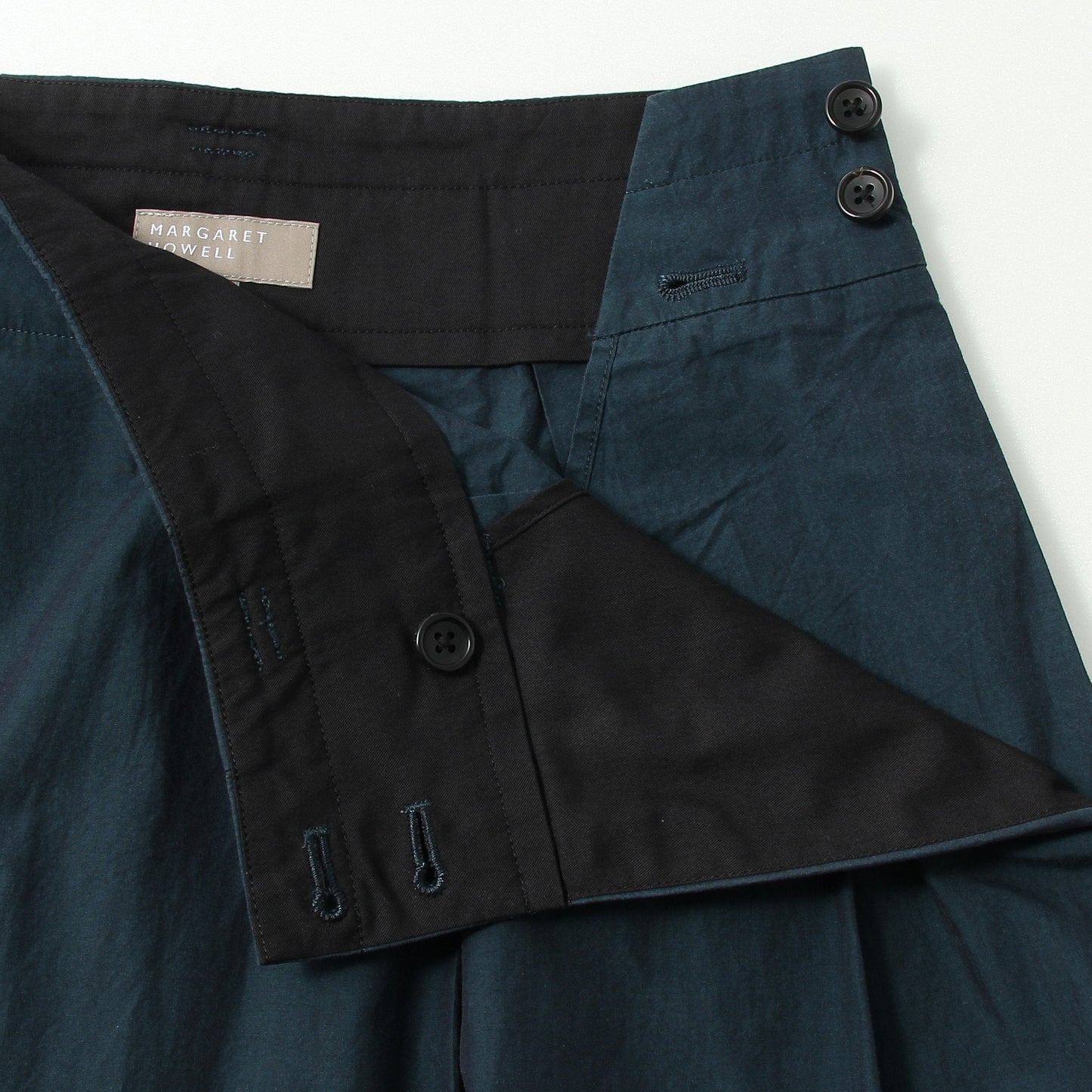 YARN DYED COTTON POPLIN SKIRT