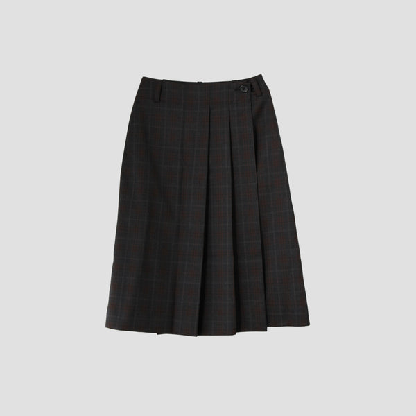 PLAID WOOL SKIRT