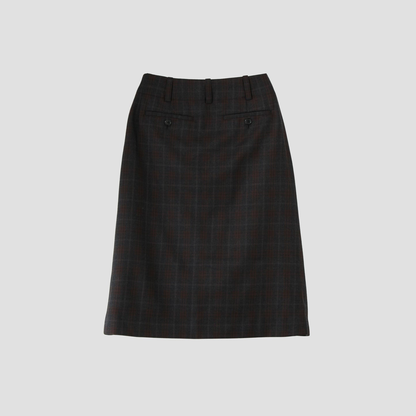 PLAID WOOL SKIRT
