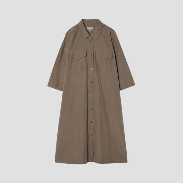 SILK COTTON POPLIN DRESS