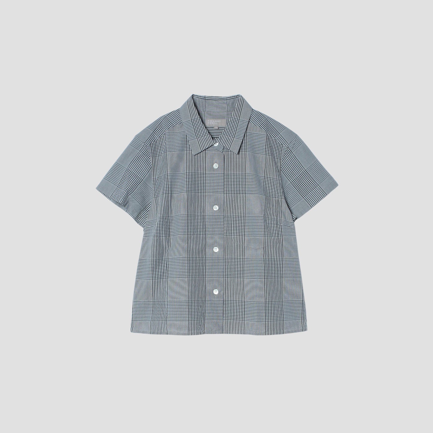 GINGHAM OVERCHECK COTTON SHIRT