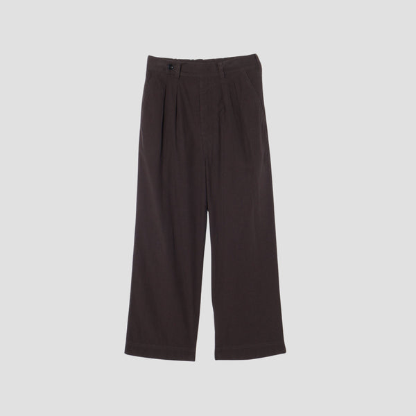 OVERDYE MELANGE COTTON LINEN TROUSERS