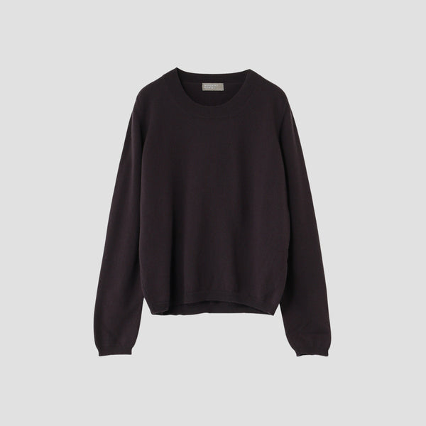CASHMERE DEEP TRIM T-SHIRT KNIT