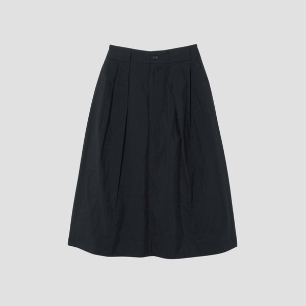 MATT COTTON SILK POPLIN SKIRT