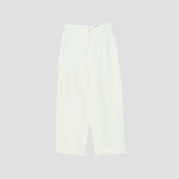 MATT LINEN POPLIN TROUSERS