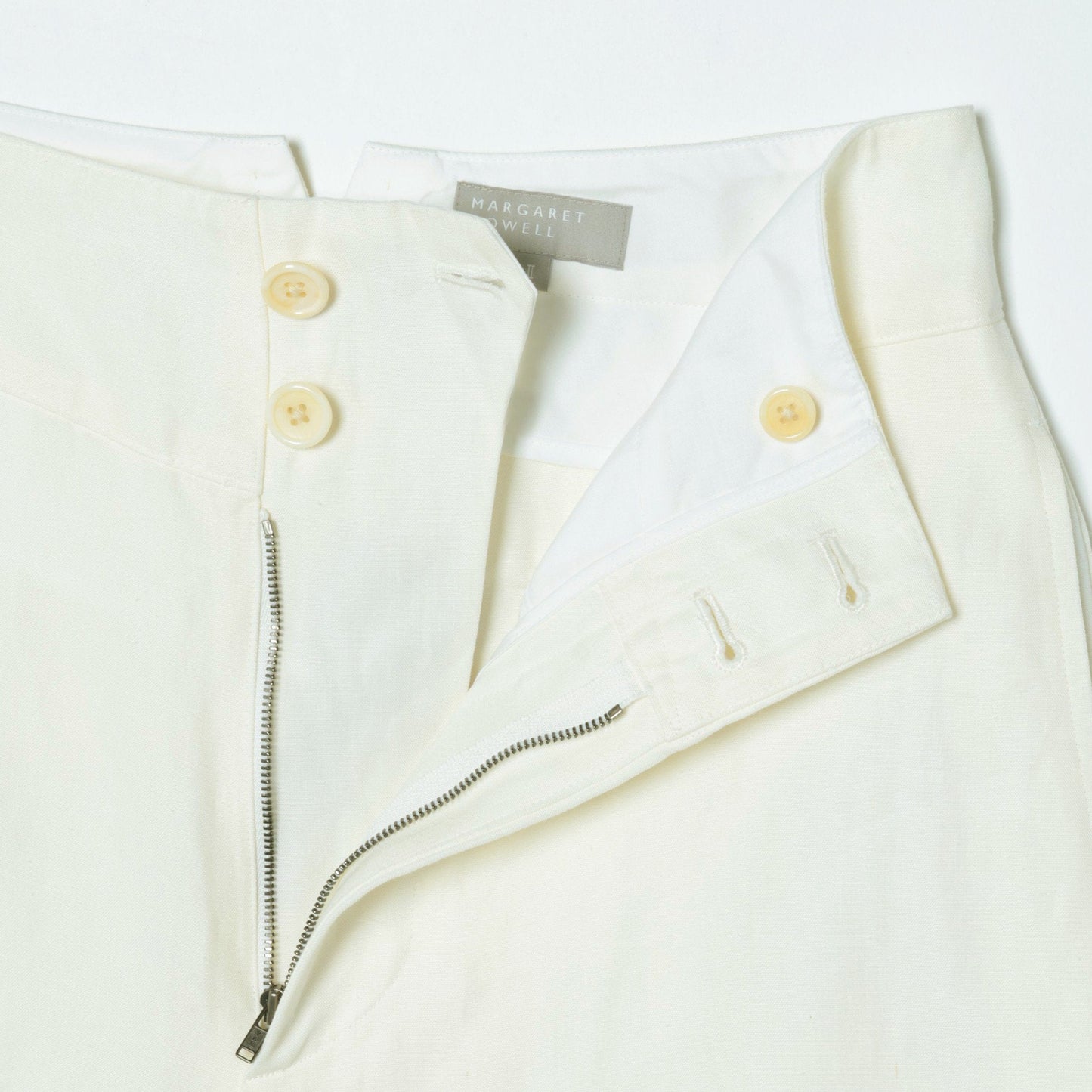 MATT LINEN POPLIN TROUSERS