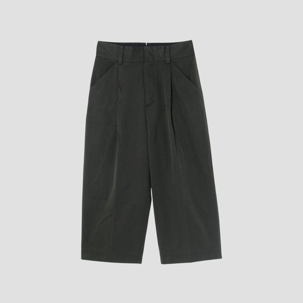 DENSE FINE COTTON TWILL TROUSERS