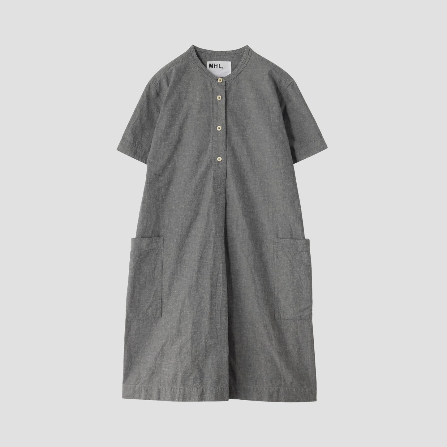 YARN DYE COTTON LINEN DRESS