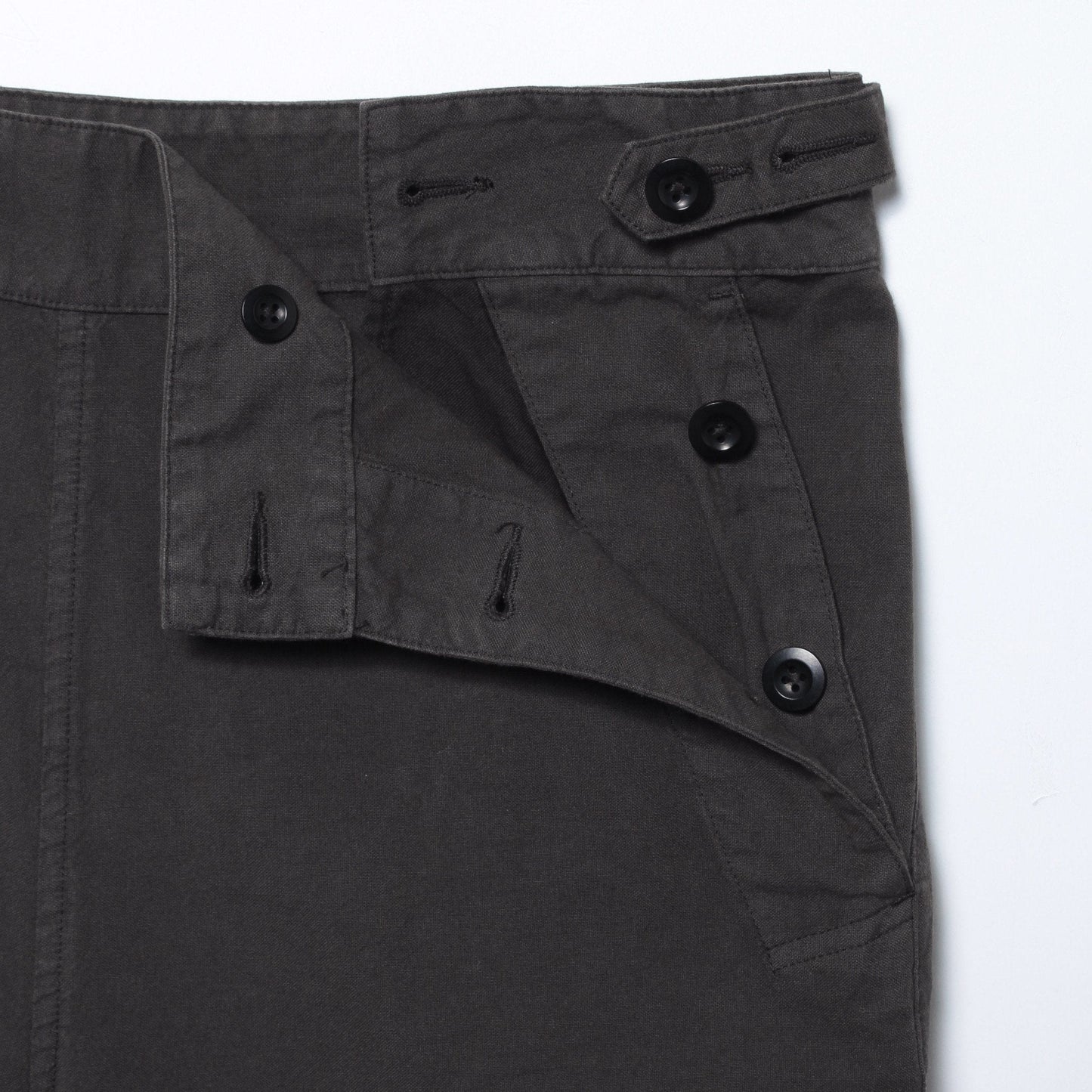 ROUGH COTTON CANVAS TROUSERS