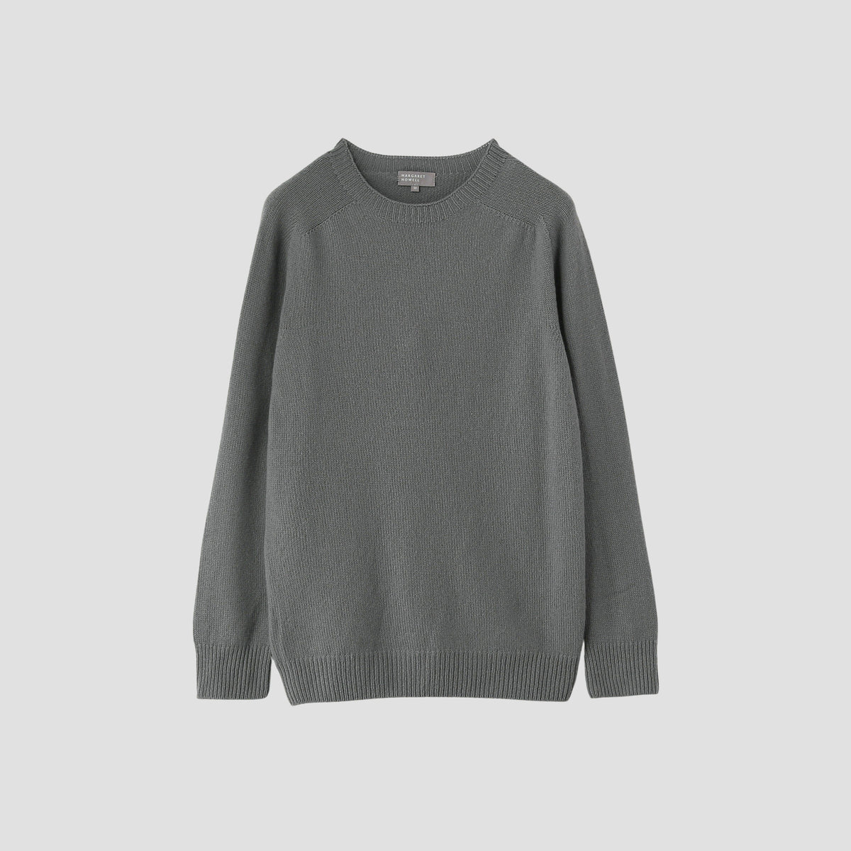 CASHMERE SADDLE NECK CREW KNIT