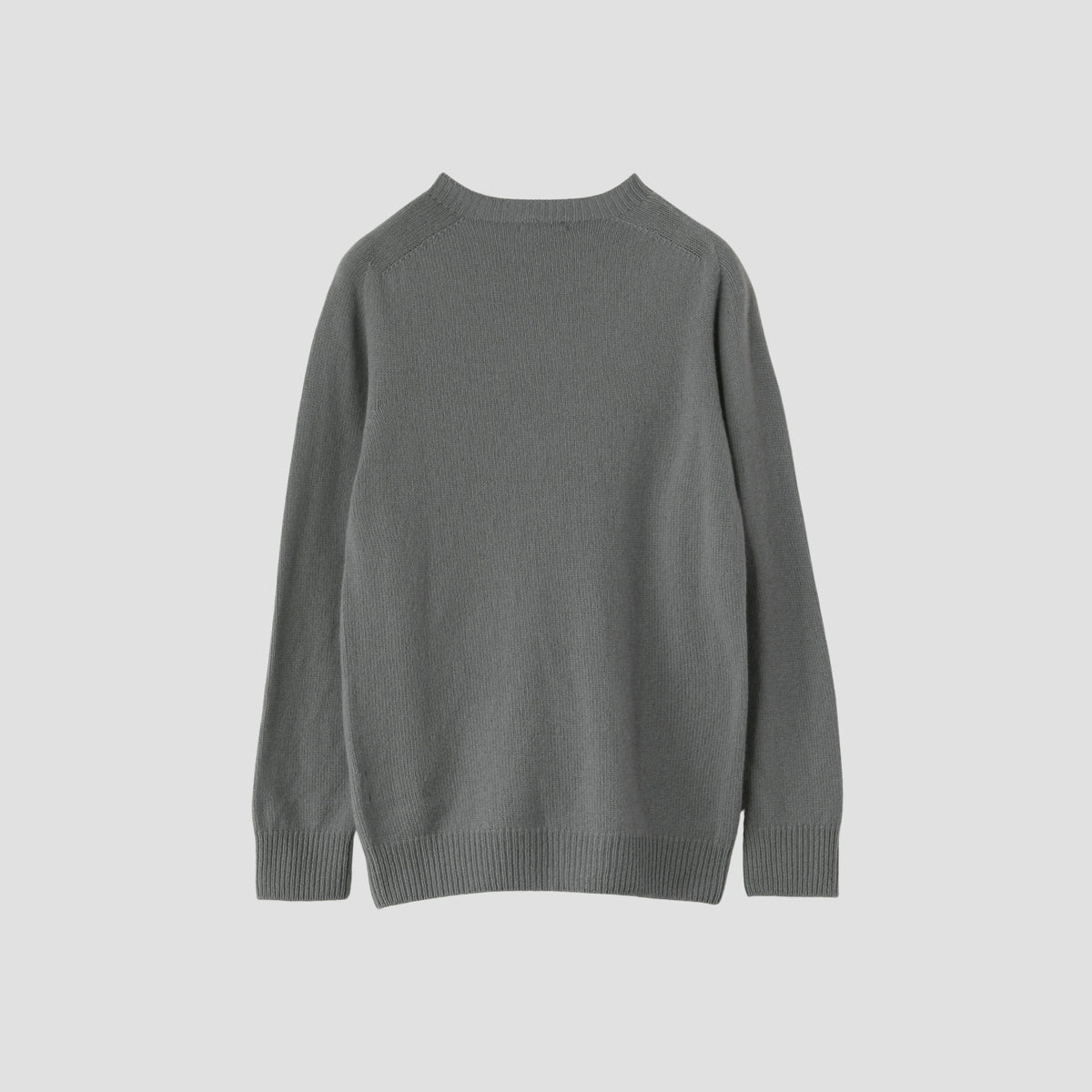 CASHMERE SADDLE NECK CREW KNIT