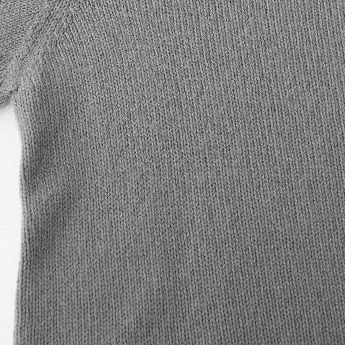 CASHMERE SADDLE NECK CREW KNIT