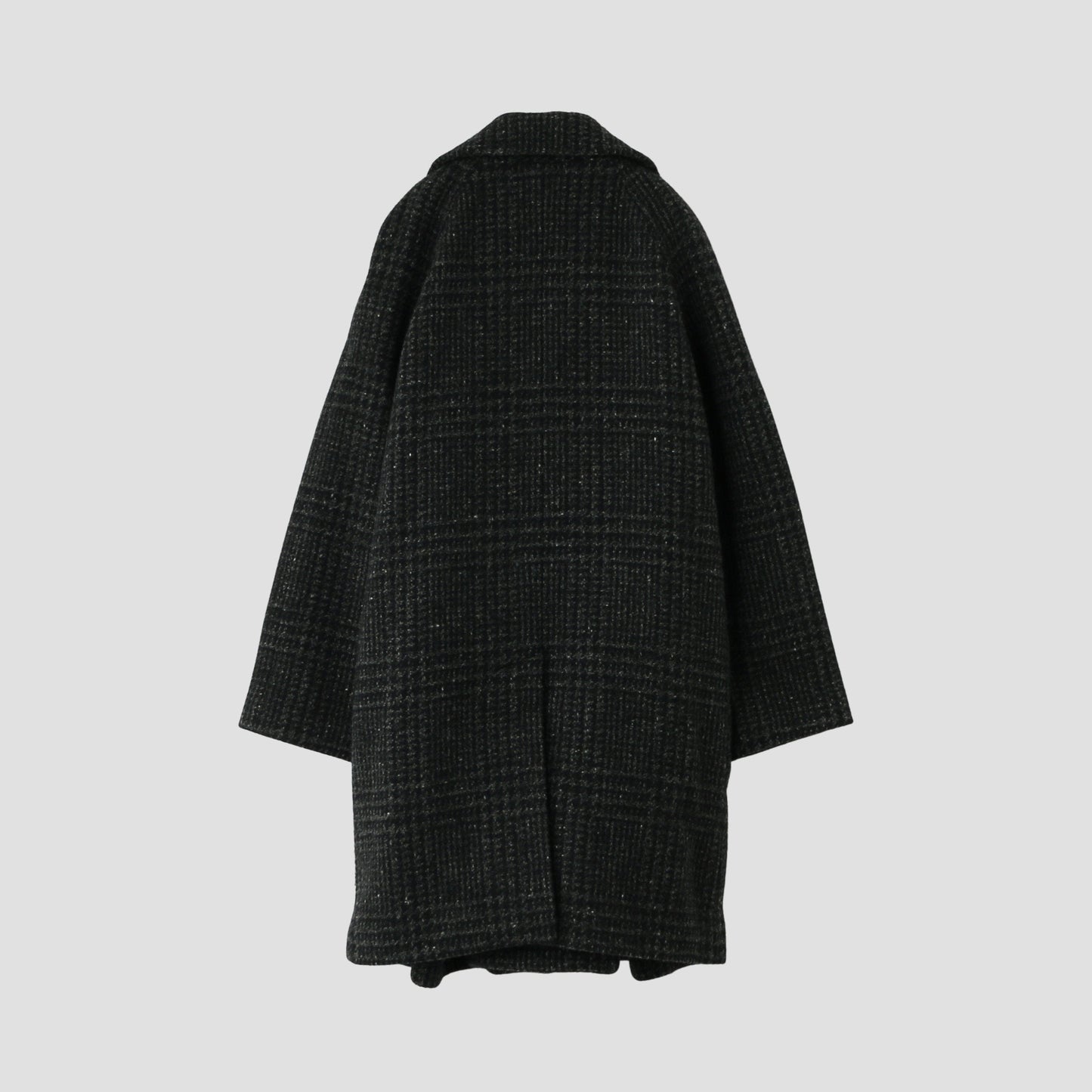 LARGE PRINCE OF WALES WOOL COATING