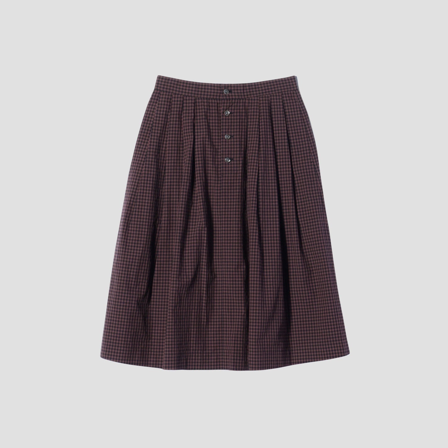 DRY GINGHAMCHECK COTTON SKIRT