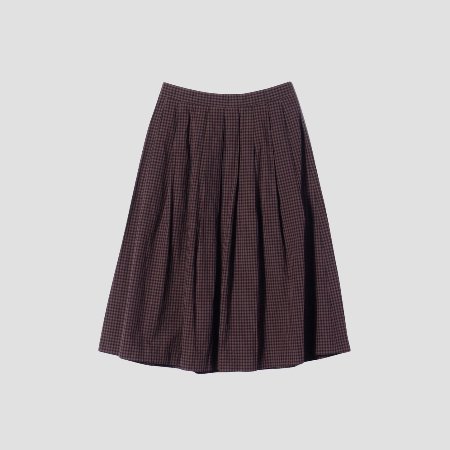 DRY GINGHAMCHECK COTTON SKIRT