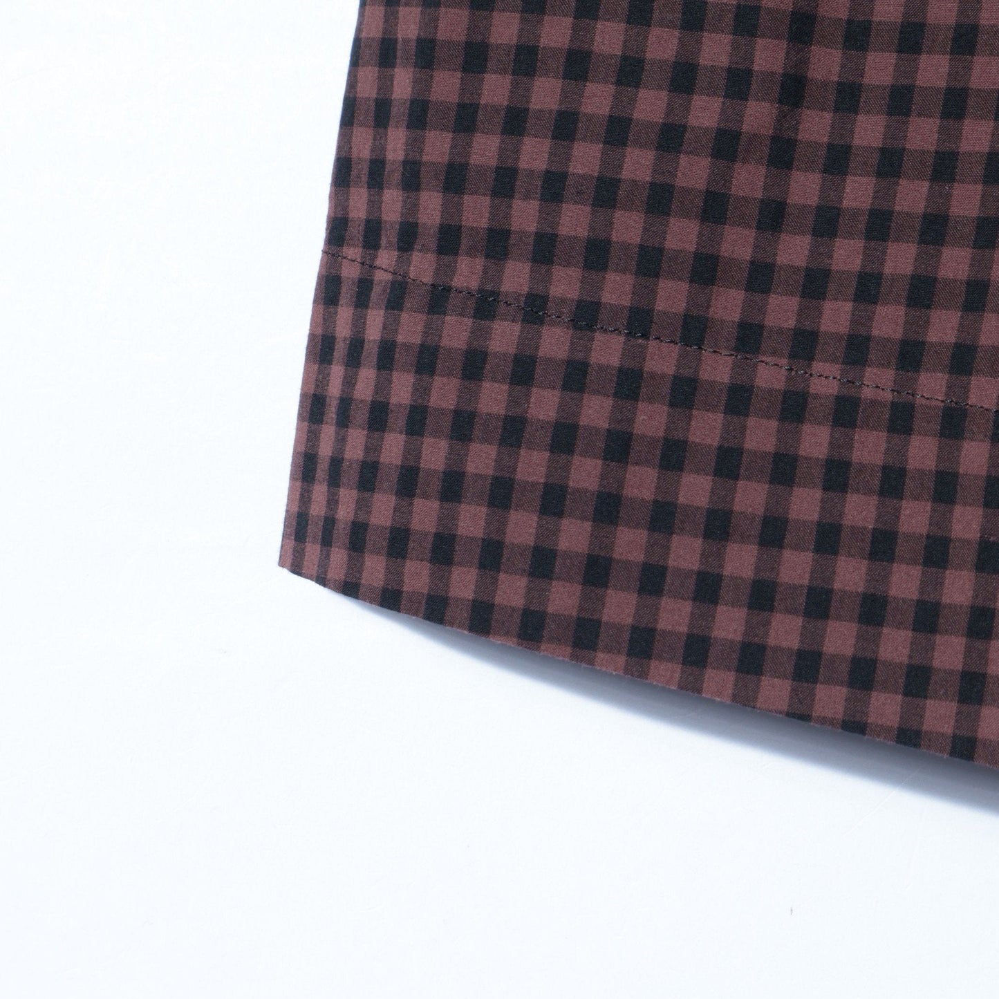 DRY GINGHAMCHECK COTTON SKIRT