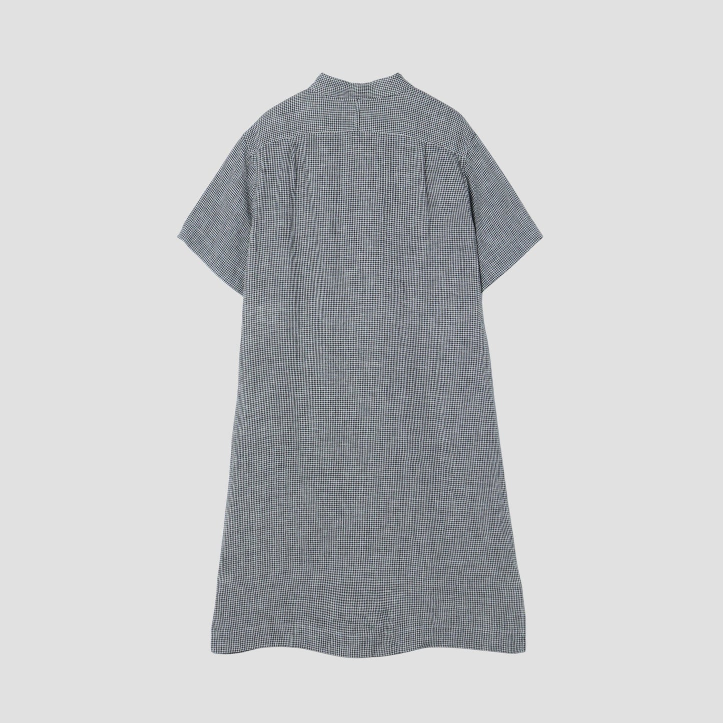 BLACK&WHITE SHIRTING LINEN DRESS