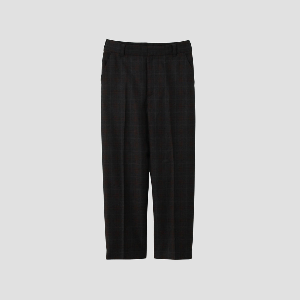 PLAID WOOL TROUSERS