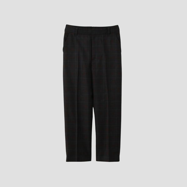 PLAID WOOL TROUSERS