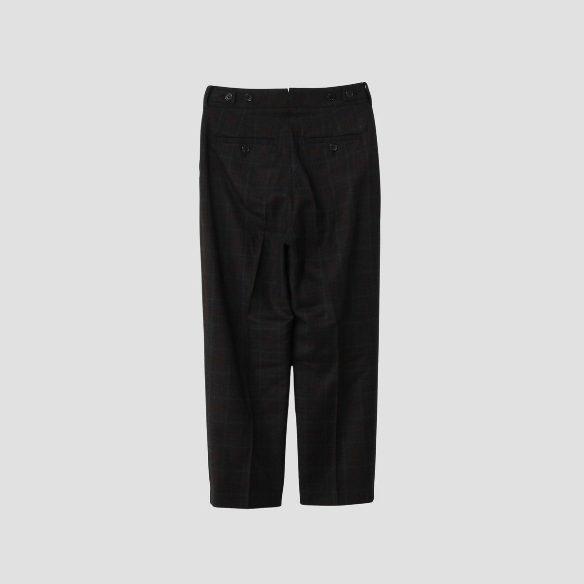 PLAID WOOL TROUSERS
