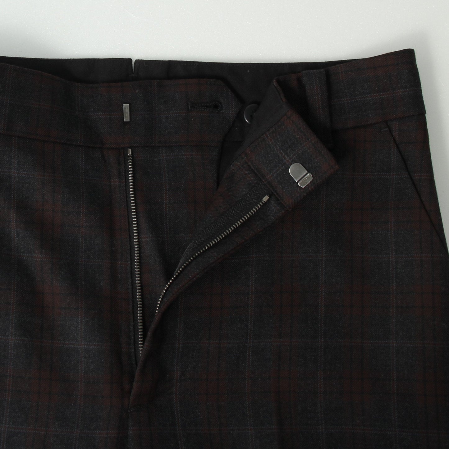 PLAID WOOL TROUSERS